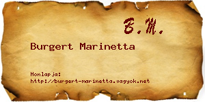 Burgert Marinetta névjegykártya